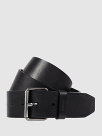 Ledergürtel aus Rindsnappa Modell 'Serge' von BOSS Grau / Schwarz - 11
