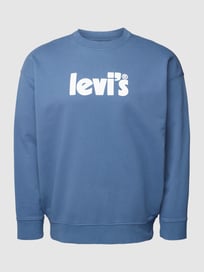 PLUS SIZE Sweatshirt mit Label-Print Modell 'BIG' von Levi’s® Big & Tall Blau / Türkis - 25