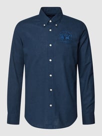 Freizeithemd mit Label-Stitching von La Martina Blau / Türkis - 34