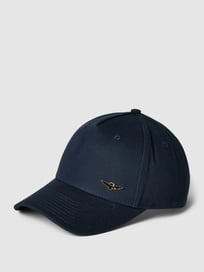 Basecap mit Label-Detail Modell 'CAPPELLINO' von Aeronautica Militare Blau / Türkis - 46