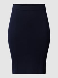 PLUS SIZE knielange rok in riblook, model 'RIBS PENCIL' van Tommy Hilfiger Curve Blauw / turquoise - 10
