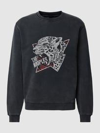 Sweatshirt mit Label-Print von THE KOOPLES Grau / Schwarz - 1