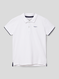 Poloshirt met labelprint, model 'THOR' van Pepe Jeans Wit - 17