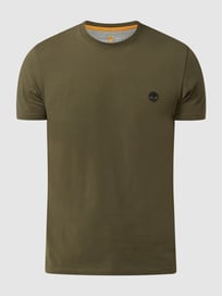 Slim Fit T-Shirt aus Baumwolle von Timberland Grün - 17