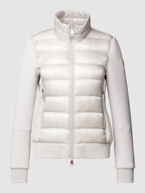 Steppjacke mit Label-Patch Modell 'ANNE' von No.1 Como Grau / Schwarz - 3