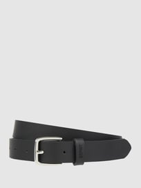 Ledergürtel mit Dornschließe  von Esprit Grau / Schwarz - 48