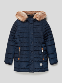 Steppjacke mit Kunstfellbesatz von s.Oliver RED LABEL Blau / Türkis - 23