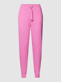 Joggingbroek met elastische band en tunnelkoord van Montego Roze - 5