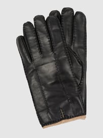 Leren handschoenen van Weikert-Handschuhe Grijs / zwart - 34