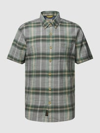 Freizeithemd mit Logo-Stitching von camel active Grau / Schwarz - 21