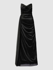 Abendkleid im trägerlosen Design von TROYDEN COLLECTION Grau / Schwarz - 47
