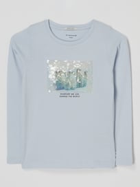 Longsleeve mit Pailletten  von Tom Tailor Blau / Türkis - 46