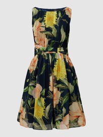 Cocktailjurk met gebloemd all-over motief van Swing Blauw / turquoise - 18