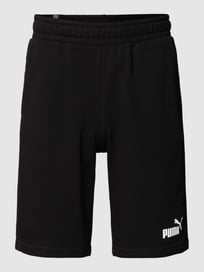Sweatshorts met labelprint, model 'ESS' van PUMA PERFORMANCE Grijs / zwart - 16