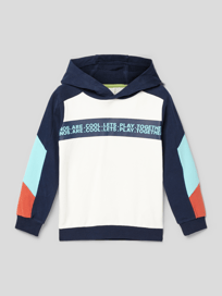 Hoodie in colour-blocking-design van s.Oliver RED LABEL Wit - 42