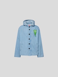 Oversized Jeansjacke mit Label-Patch von Kenzo Blau / Türkis - 18