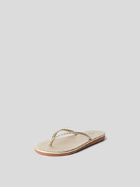 Zehentrenner im Metallic-Look von Ancient Greek Sandals Grau / Schwarz - 40