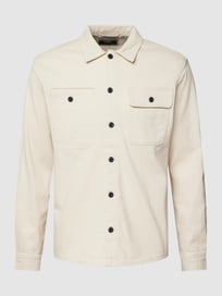 Freizeithemd mit Paspel- und Pattentasche Modell 'Coben' von Jack & Jones Weiß - 43