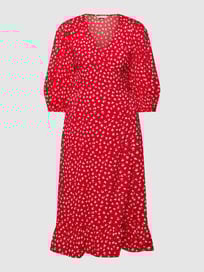 Midikleid mit V-Ausschnitt Modell 'OLIVIA' von Only Rot - 34