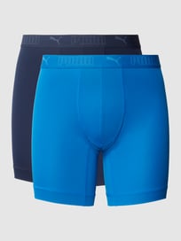 Boxershort met elastische band met logo in een set van 2 stuks, model 'Sport' van Puma Blauw / turquoise - 11