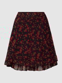 Minirock mit floralem Allover-Muster Modell 'Petunia' von EDITED Grau / Schwarz - 11
