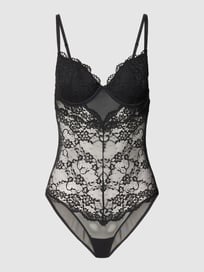 Body van kant, model 'BELLE' van Guess Grijs / zwart - 10