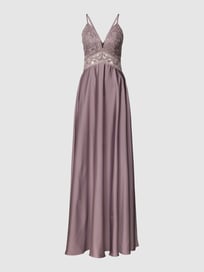 Abendkleid mit Herz-Ausschnitt von Luxuar Lila - 27