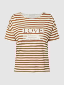 Shirt van een mix van katoen en modal van BETTY & CO GREY Wit - 28