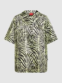 Overhemdblouse met reverskraag, model 'Eraja' van HUGO Geel - 12