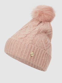 Muts met kabelpatroon van Guess Roze - 38