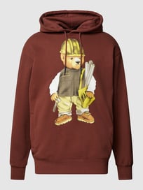 Hoodie mit Motiv-Print Modell 'WORKSHOP BEAR' von MARKET Braun - 10