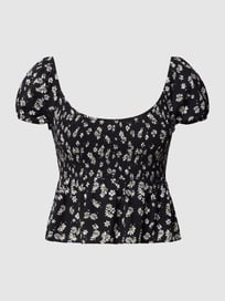 Crop Top mit floralem Muster von REVIEW Grau / Schwarz - 48