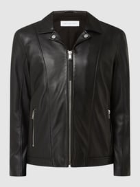 Lederjacke mit Reißverschlusstaschen Modell 'Lian' von YOUNG POETS SOCIETY Grau / Schwarz - 2