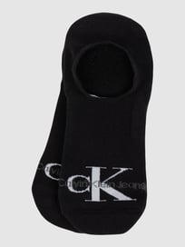 High cut kousenvoetjes met logo van CK Calvin Klein Grijs / zwart - 47