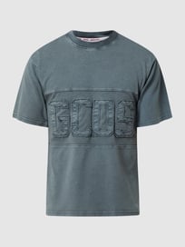 T-Shirt mit Logo-Aufnähern von GCDS Grau / Schwarz - 3