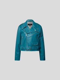 Lederjacke im Biker-Look von Arma Blau / Türkis - 35