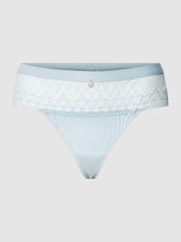String mit Spitzenbesatz Modell 'Ivette' von s.Oliver RED LABEL Blau / Türkis - 20