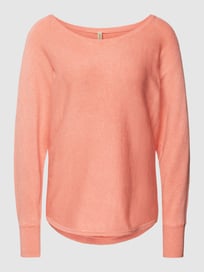 Gebreide pullover met ribboorden, model 'Dollie' van Soyaconcept Oranje - 36