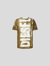 T-Shirt mit Rundhalsausschnitt von Diesel Grau / Schwarz - 6