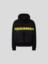 Hoodie mit Pattentaschen von Dsquared2 Grau / Schwarz - 19