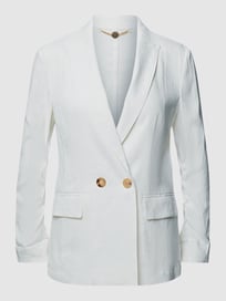 Linnen blazer met reverskraag van Marc Cain Grijs / zwart - 41