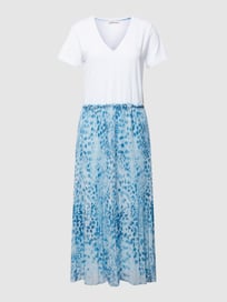 Midi-jurk met uitlopend rokdeel in batikdesign van Liu Jo White Blauw / turquoise - 26