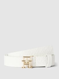 Leren ceintuur met doornsluiting van Tommy Hilfiger Wit - 25