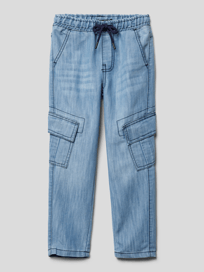 Jeans met elastische band van Staccato Blauw / turquoise - 1