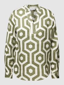Bluse mit Serafino-Ausschnitt von Fynch-Hatton Grün - 18