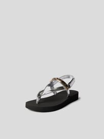 Zehentrenner mit Riemen von Giuseppe Zanotti Grau / Schwarz - 13