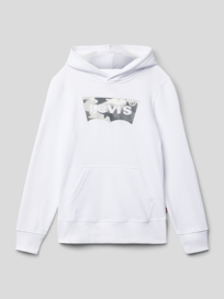 Hoodie mit gerippten Abschlüssen von Levi’s® Kids Weiß - 4