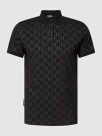 Poloshirt mit Allover-Muster von Karl Lagerfeld Grau / Schwarz - 20