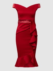 Cocktailjurk in wikkellook van Lipsy Rood - 35