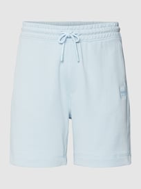 Sweatshorts met logostitching, model 'SEWALK' van BOSS Orange Blauw / turquoise - 25